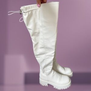 White Knee-High Women's Boots